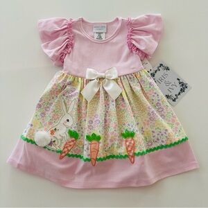 Iris & Ivy 18 Months Baby Girl Floral Easter Bunny Dress Spring NWT